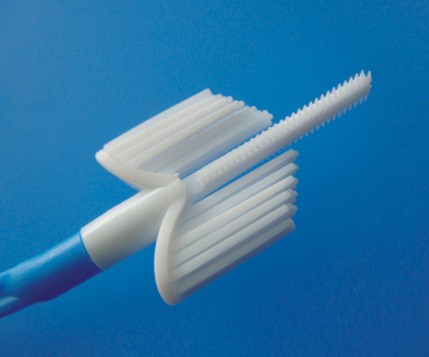 Disposable gynecology cervical brush